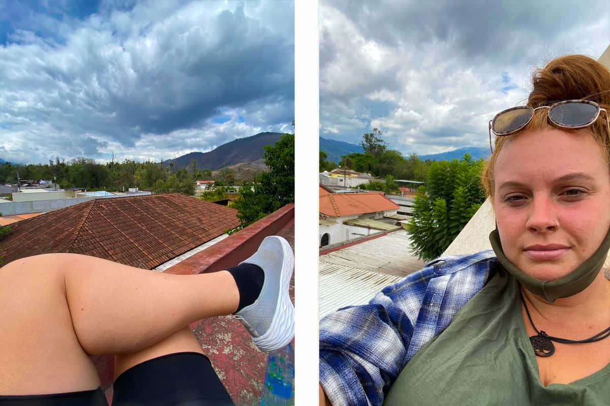 Studying Spanish In Antigua Guatemala: My Experience, Is It Worth It As A Traveler & More 21 relaxing on the morning break at one of the best Spanish schools in antigua