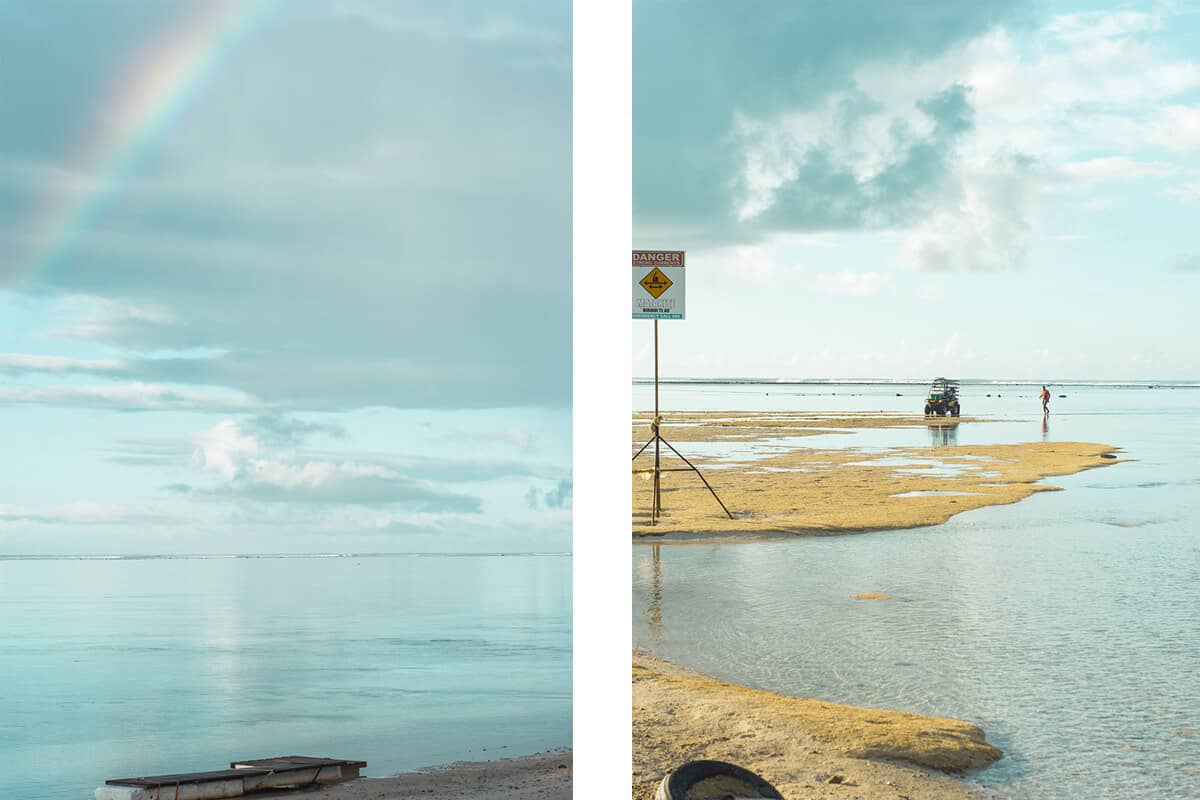Swim With Sea Turtles In Rarotonga: Ariki Adventures 11 rainbow in the sky in the lagoon around rarotonga
