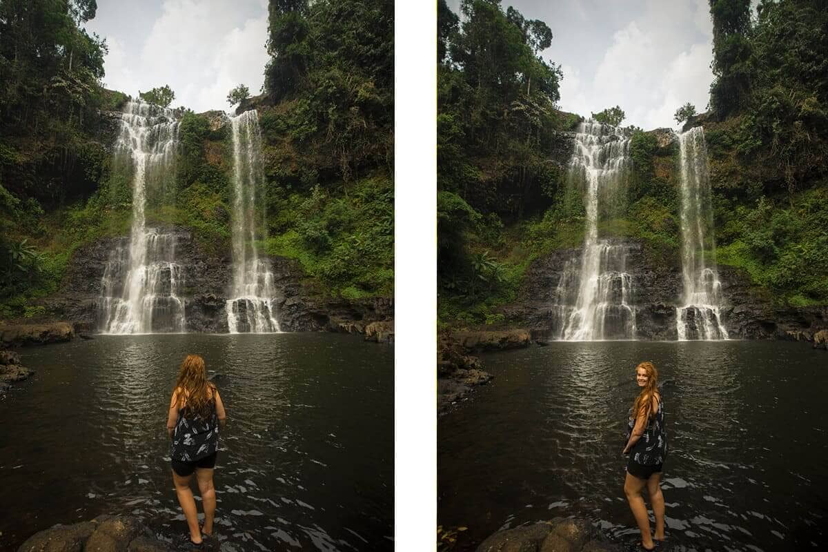 Tad Yuang Waterfall In Pakse: A Must Visit In Southern Laos 10 standing in front of tad yuang waterfall tasha amy