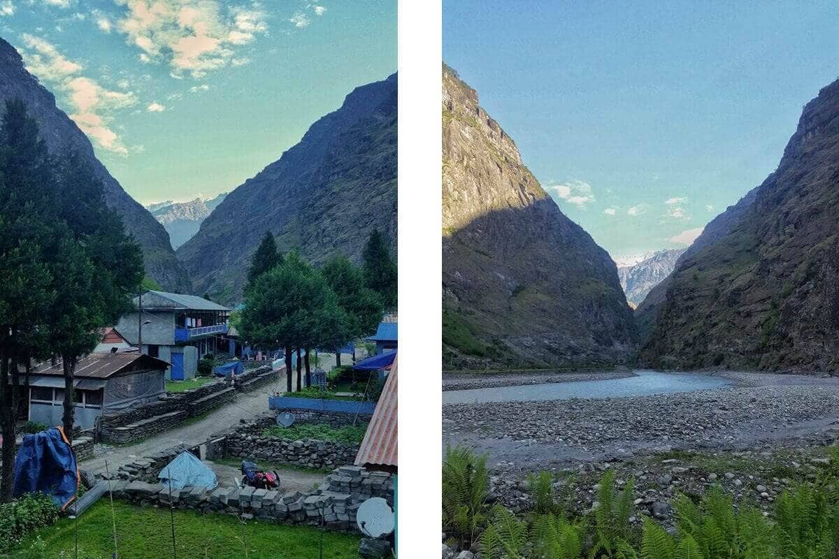 Day 3: Tal To Timang On The Annapurna Circuit 3 early morning in tal to dharapani on the annapurna circuit