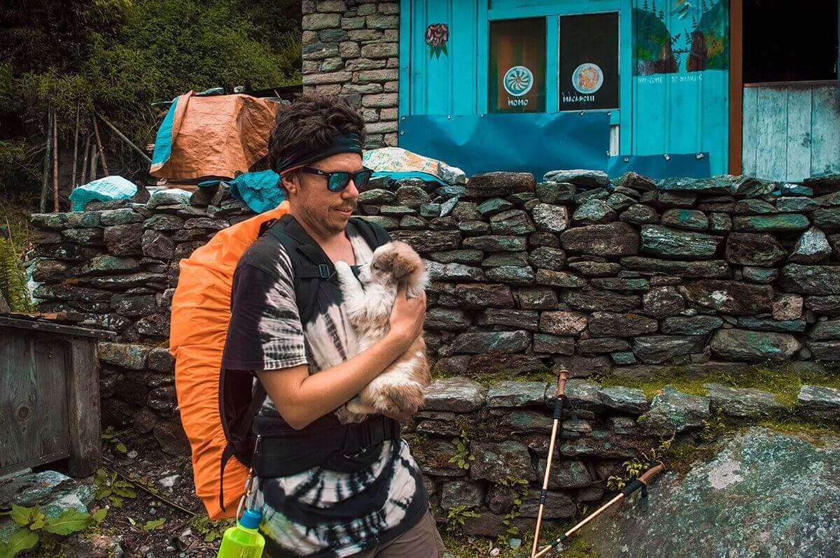 Day 3: Tal To Timang On The Annapurna Circuit 12 puppy cuddles tal to timang on the annapurna circuit