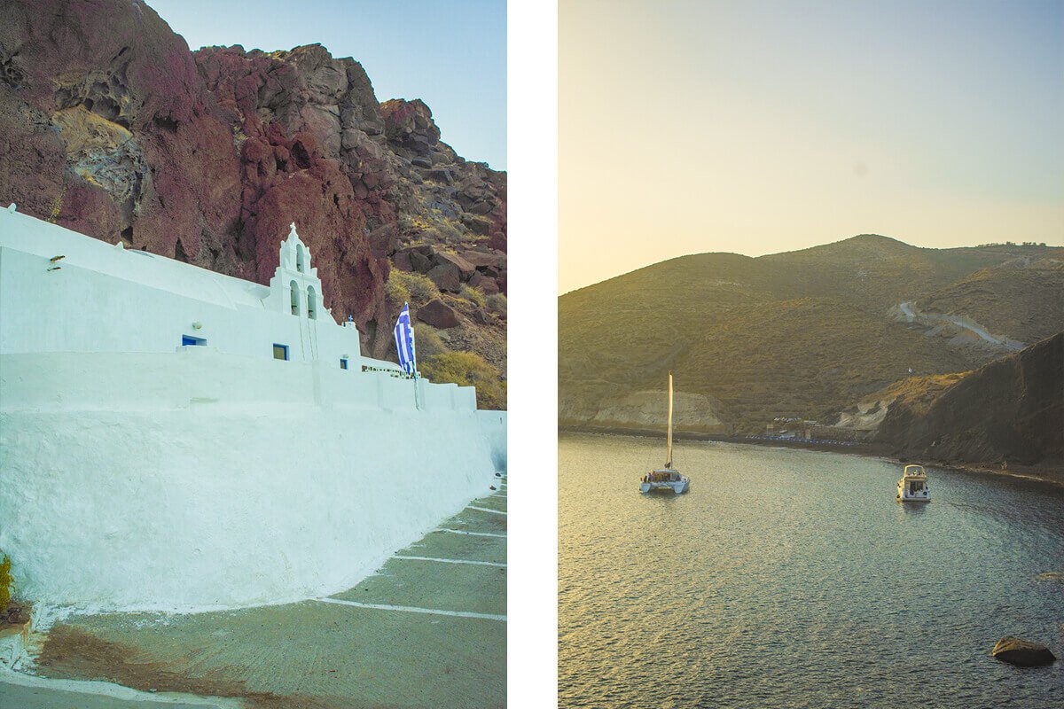 Sightseeing Santorini- Exploring In A Private Taxi With Santorini Best Tours 21 church at red beach sightseeing santorini