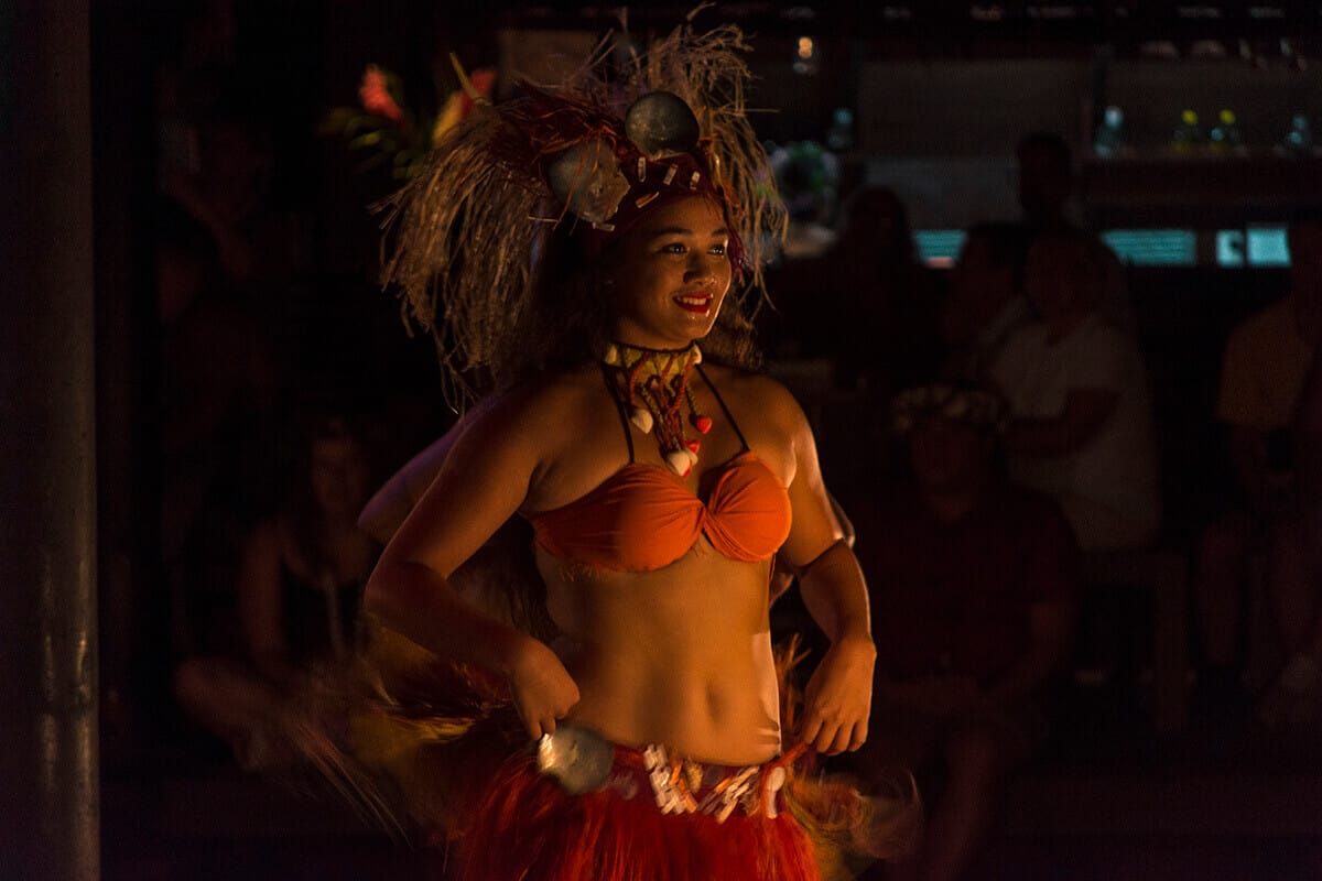 Te Vara Nui Cultural Show In Rarotonga: Is It Worth It 16 lady dancing in traditional clothing