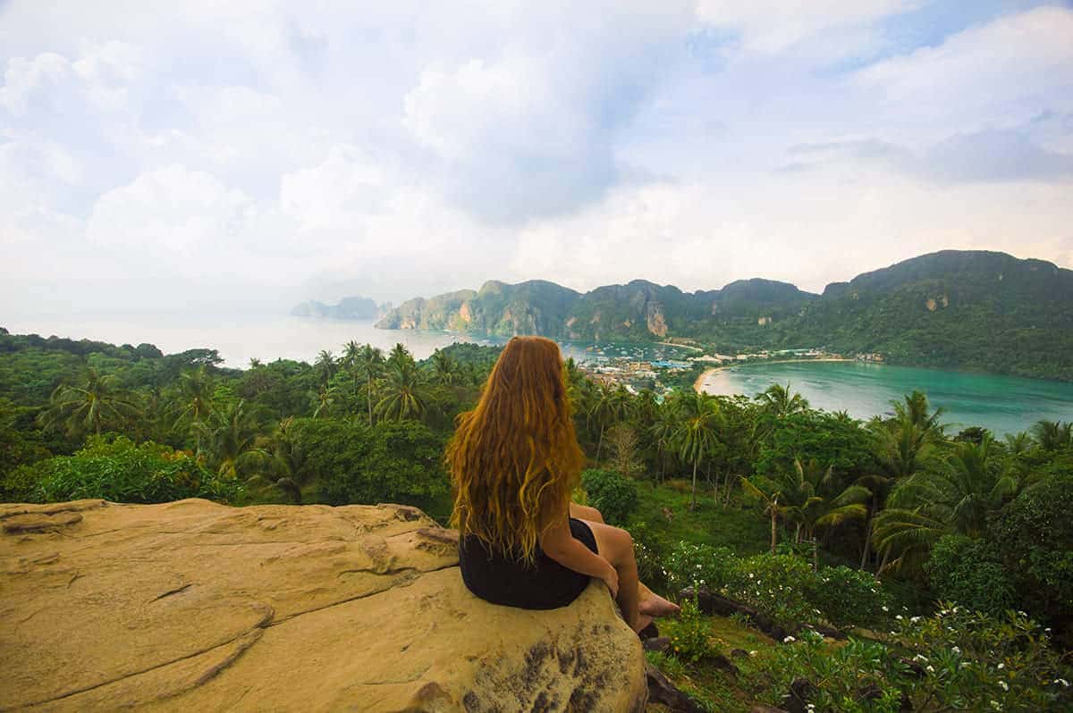 Backpacking Thailand On A Budget: What Travelers Should Know 21 tasha amy on the koh phi phi viewpoint