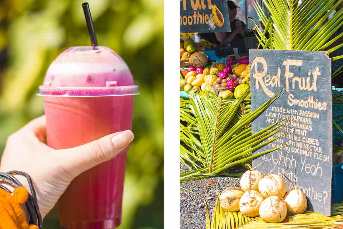 30 Best Things To Do In Rarotonga For The Ultimate Holiday 13 fruit smoothie from the punga nui markets in rarotonga