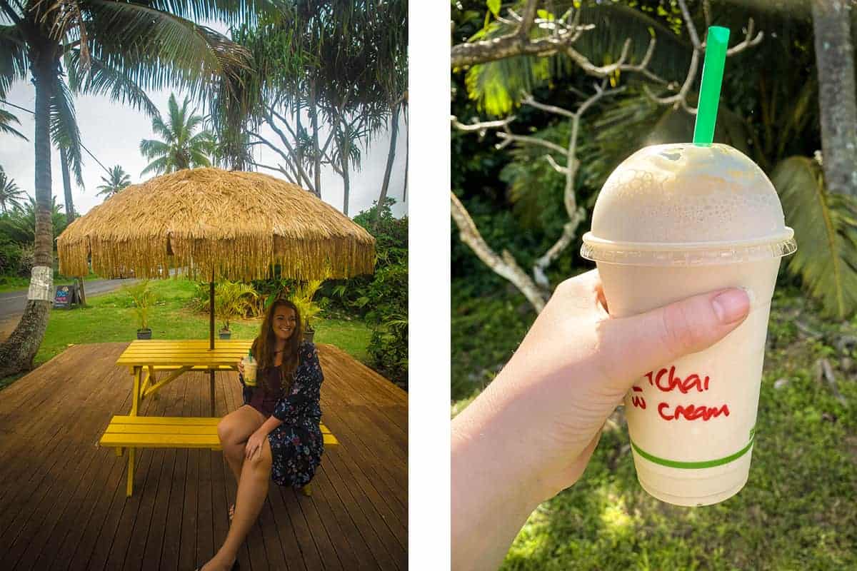 30 Best Things To Do In Rarotonga For The Ultimate Holiday 25 enjoying a cold iced chai latte from love cafe
