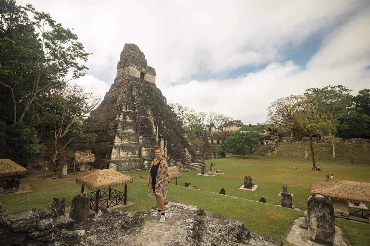 Tikal Tour From Flores: Is It Worth Booking? 45 enjoying the views around the grand plaza on top of the acropolis del norte on our tikal tour from flores
