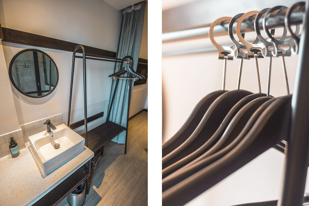 Tune Hotel klia2 The Perfect Airport Stay In Kuala Lumpur 8 changing area in the garden king room at tune hotel klia2