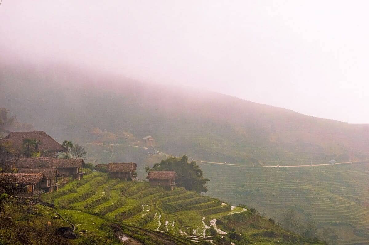 My Vietnam Trip Cost: How Cheap Is Vietnam and My $25 Daily Budget (2025) 12 foggy resort views over rice terraces in sapa