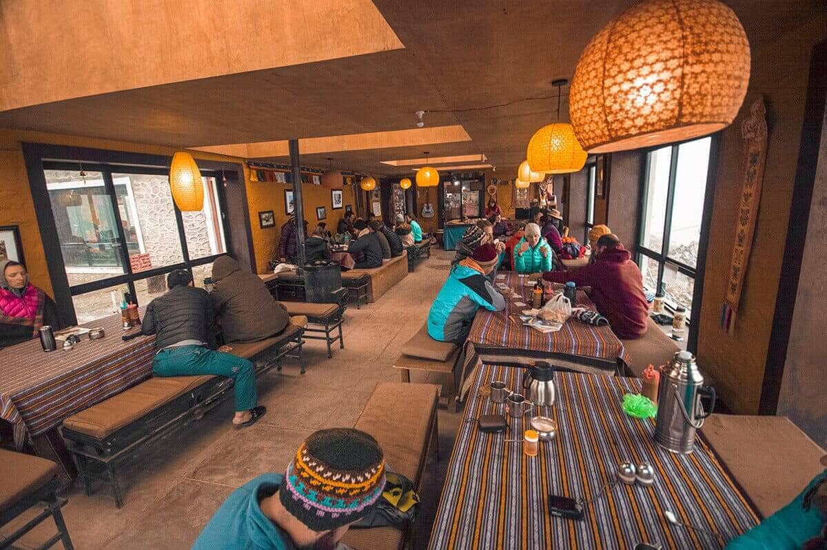 common room yak kharka to thorong phedi base camp on the annapurna circuit
