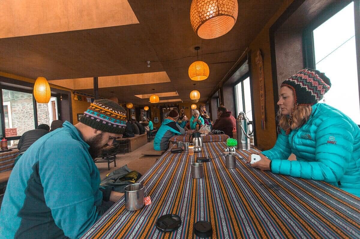 Day 10: Yak Kharka to Thorong Phedi (Base Camp) On The Annapurna Circuit 14 common room in lodge yak kharka to thorong phedi base camp on the annapurna circuit