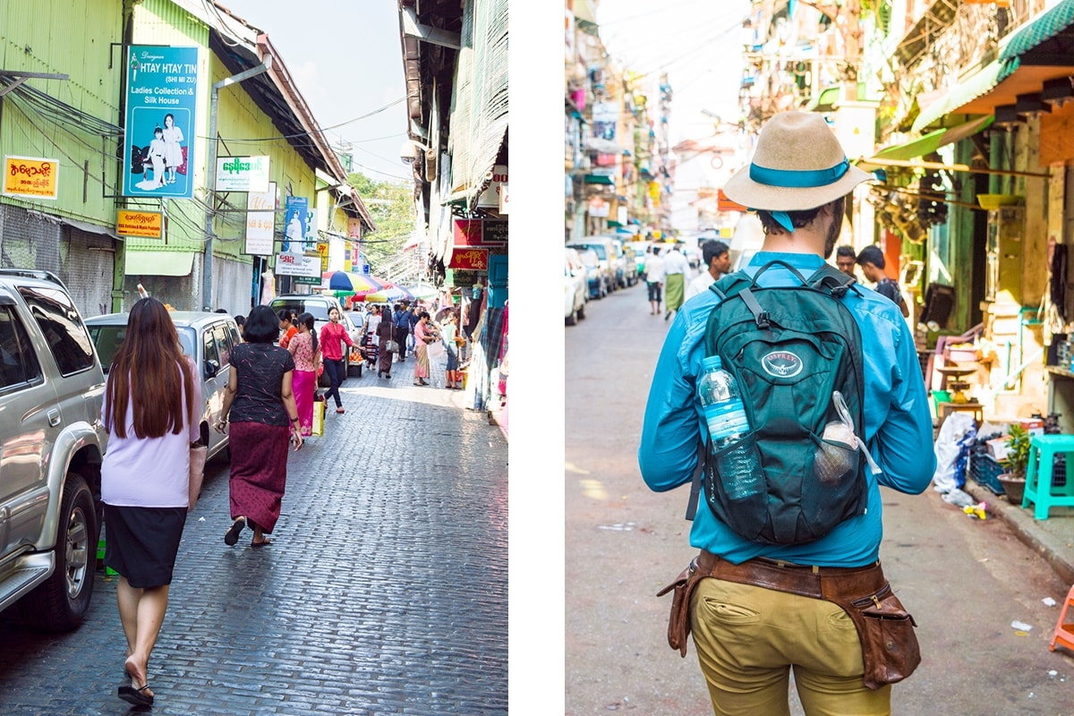 The Backpackers Travel Guide to Yangon, Myanmar 12 exploring the market in yangon
