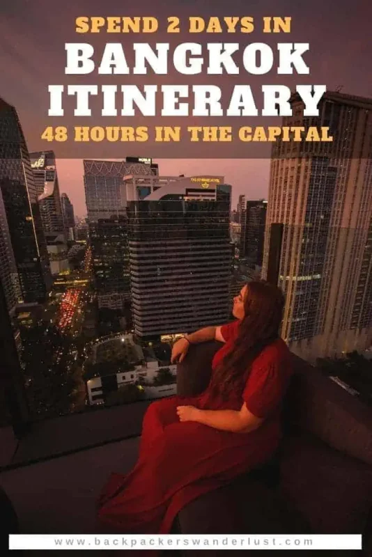 2 Days In Bangkok Itinerary: The ULTIMATE Guide 2025 31 Find out what is the perfect 2 days in Bangkok itinerary to ensure you have the ultimate time in Thailand's capital city. Let’s talk about the best things to do, restaurants, where to stay, and more for your 48 hours in Bangkok!