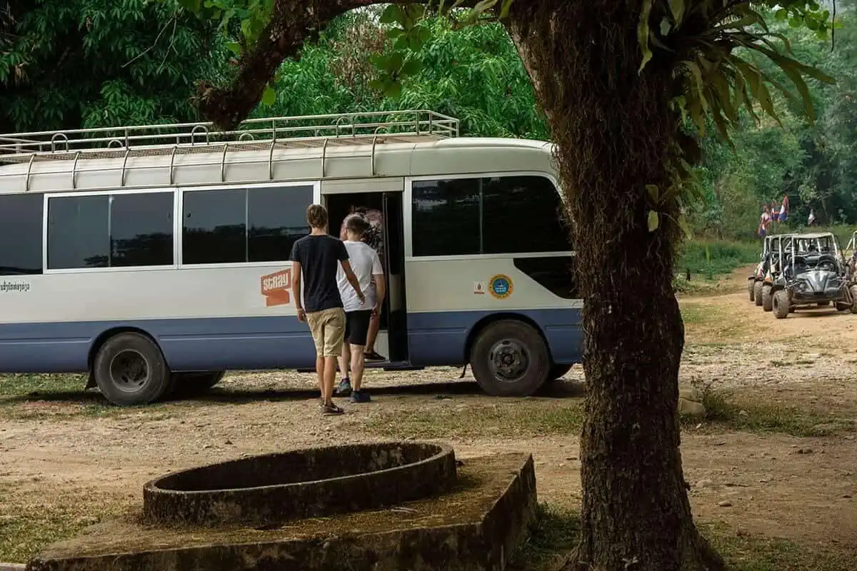 2 Weeks In Laos Itinerary: BEST Route North To South 22 taking a mini bus from vang vieng to vientiane