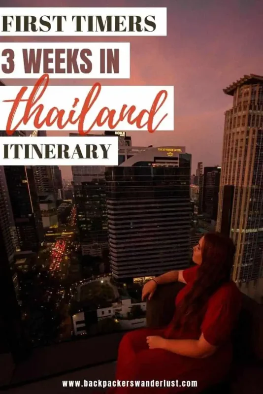 3 Week Thailand Itinerary: Islands, Cities & Culture (2025) 57 Find out the perfect 3 week Thailand itinerary to ensure you have the ultimate adventure from North to South. Let’s talk about the best route, things to do, transportation, accommodation, and more during your time in Thailand!