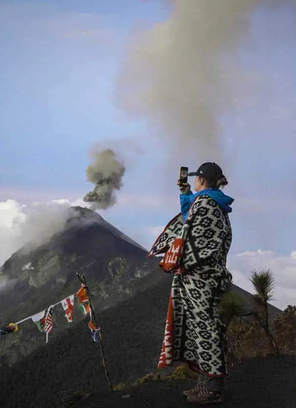 Acatenango Volcano Hike Difficulty: BEST GUIDE (2025) 13 getting that perfect feugo volcano photo while keeping warm