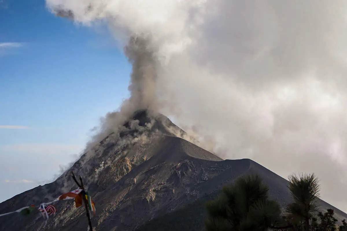 Acatenango Volcano Hike Difficulty: BEST GUIDE (2025) 32 at ultimate view of volcan de fuego on the acatenango volcano trek
