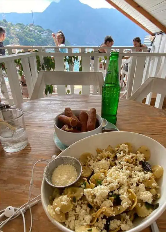 Antigua To Lake Atitlan: By Chicken Bus, Shuttle Or Taxi 22 enjoying lunch in san pedro la laguna