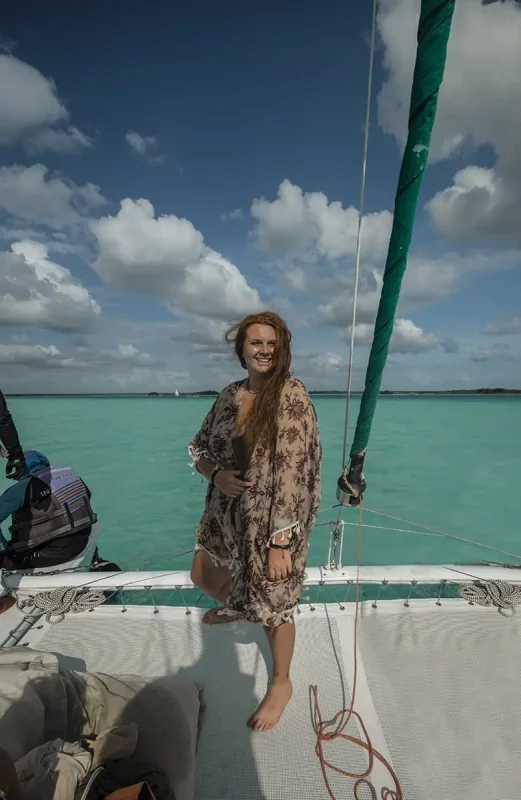 How To Travel From Bacalar To Belize City: All Options Explained 5 enjoying my last day in bacalar on a catamaran tour around the lagoon