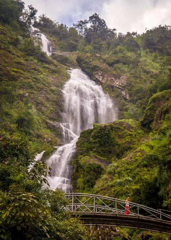 3 Days In Sapa Itinerary: The ULTIMATE Guide (2025) 8 looking up at love waterfall across the bridge
