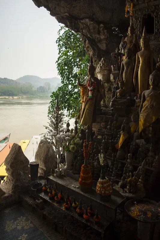 Chiang Mai To Luang Prabang: All You Need To Know 2025 24 decorative buddhas in pak ou caves looking out to the mekong river