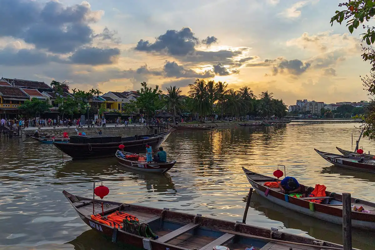 How To Travel From Da Nang To Hoi An 8 taking a boat ride on the river at the hoi an old town