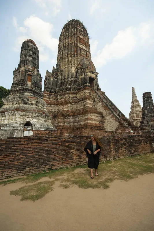 Ayutthaya Day Trip From Bangkok: BEST Guide (2025) 10 enjoying the sights around Wat Chai Watthanaram prang