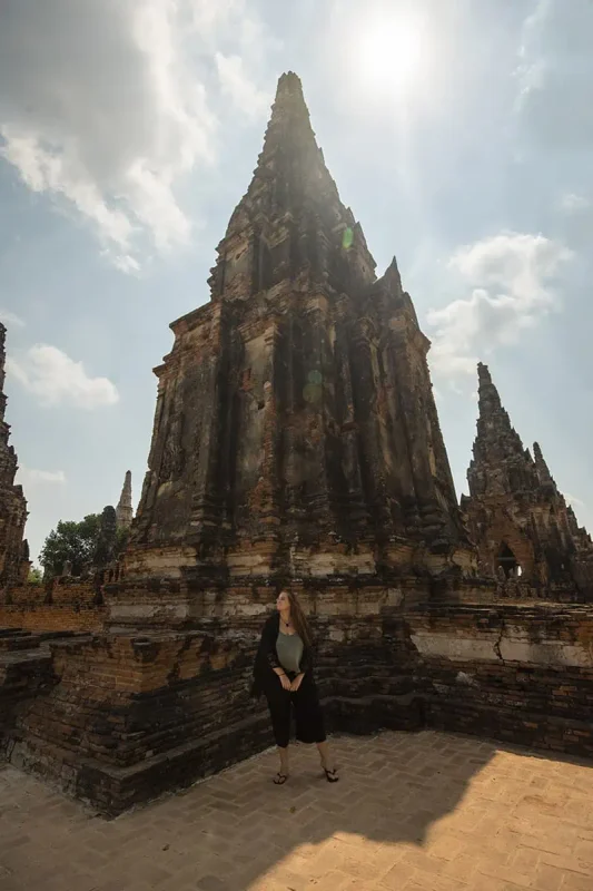 Ayutthaya Day Trip From Bangkok: BEST Guide (2025) 14 admiring the sights around wat chai watthanaram