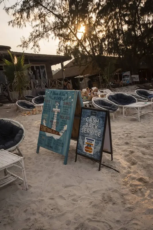 Koh Rong Or Koh Rong Samloem: Which Is BEST (2025) 27 cash back service offered at sara resort, which you can find in both koh rong or koh rong samloem, though no promises its working