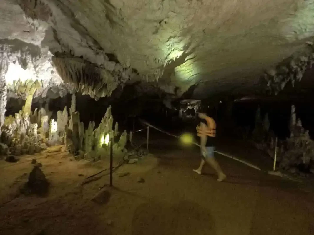 Kong Lor Cave, Laos: ULTIMATE Guide (2025) 20 walking through the kong lor hike section of the cave, in reality its only a five to ten minute walk