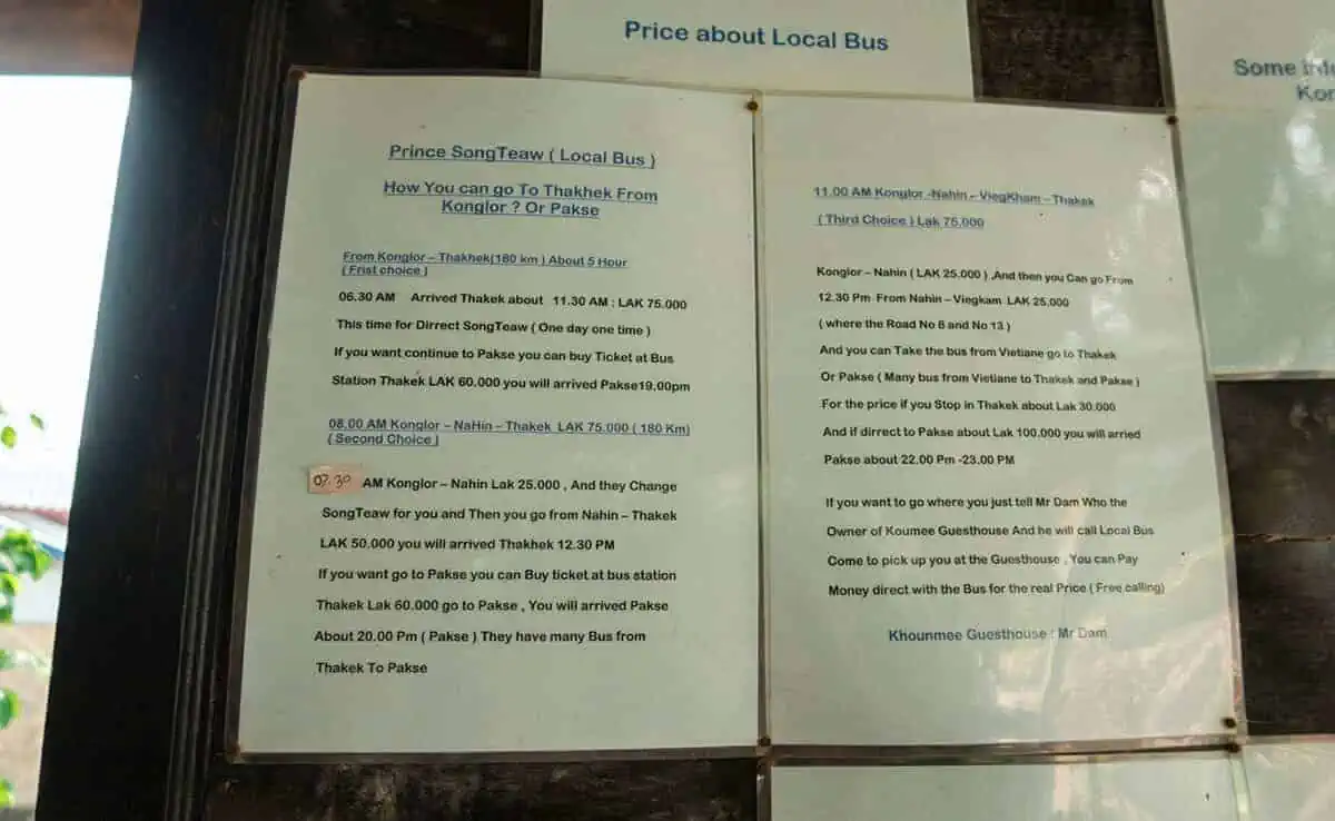 Kong Lor Cave, Laos: ULTIMATE Guide (2025) 30 local bus details from kong lor to thakhek