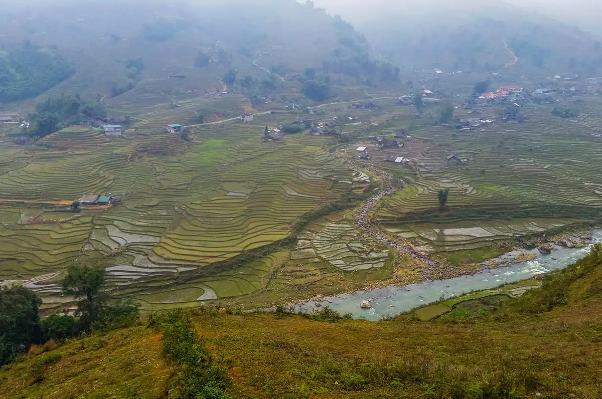 Sapa In February: All You Need To Know (2025) 24 a break in the fog showing off some of the still green rice terraces in sapa during february