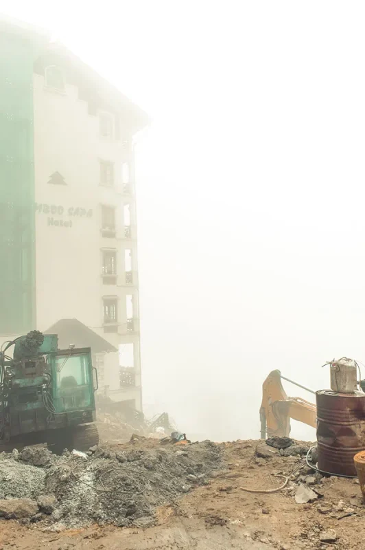 Sapa In February: All You Need To Know (2025) 5 walking in sapa town past construction sites