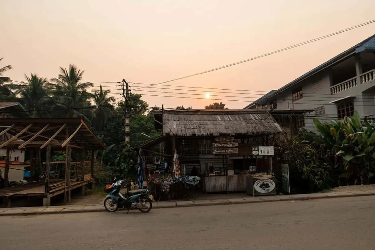Chiang Khong To Huay Xai: Border Crossing Tips (2025) 14 huay xai by sunset in laos after crossing the border from thailand to laos