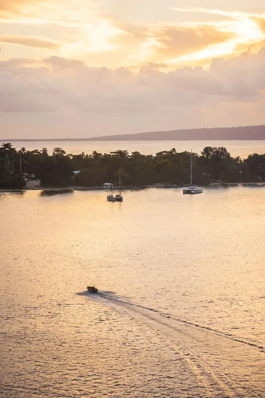 Vila Vanuatu Cruise Port: What To Know And Best Things To Do 6 a beautiful sunset while departing vila vanuatu cruise port