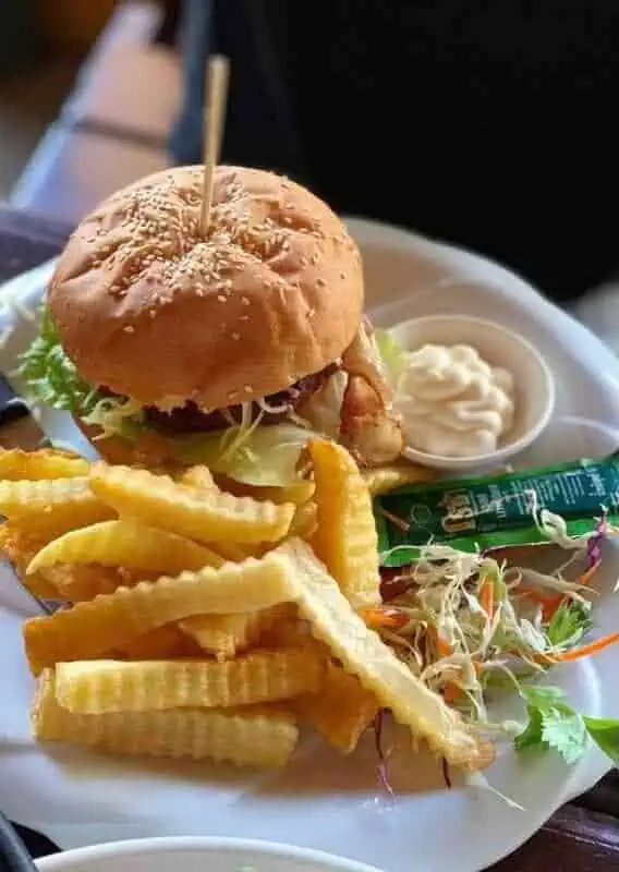 Where To Eat In Vang Vieng: BEST 11 Spots Worth Trying 12 delicious burger from garys irish bar